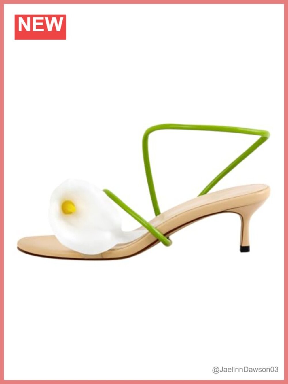 Women's Kitten Heels Dressy Stiletto Open Toe Slingback Floral Sandal Wedding
